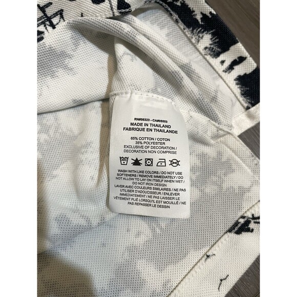 Nike Polo Shirt Men’s White M 2019 British Open Toile -All Over Graphic - Picture 3 of 6